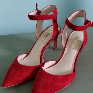 Red Suede Heels